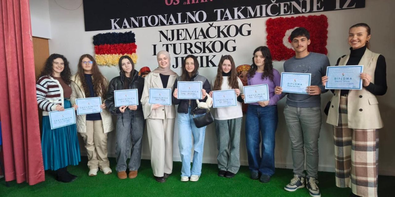 Učenice OŠ “Kiseljak 1” Bilalovac ostvarile zapažene rezultate na kantonalnom natjecanju iz turskog jezika