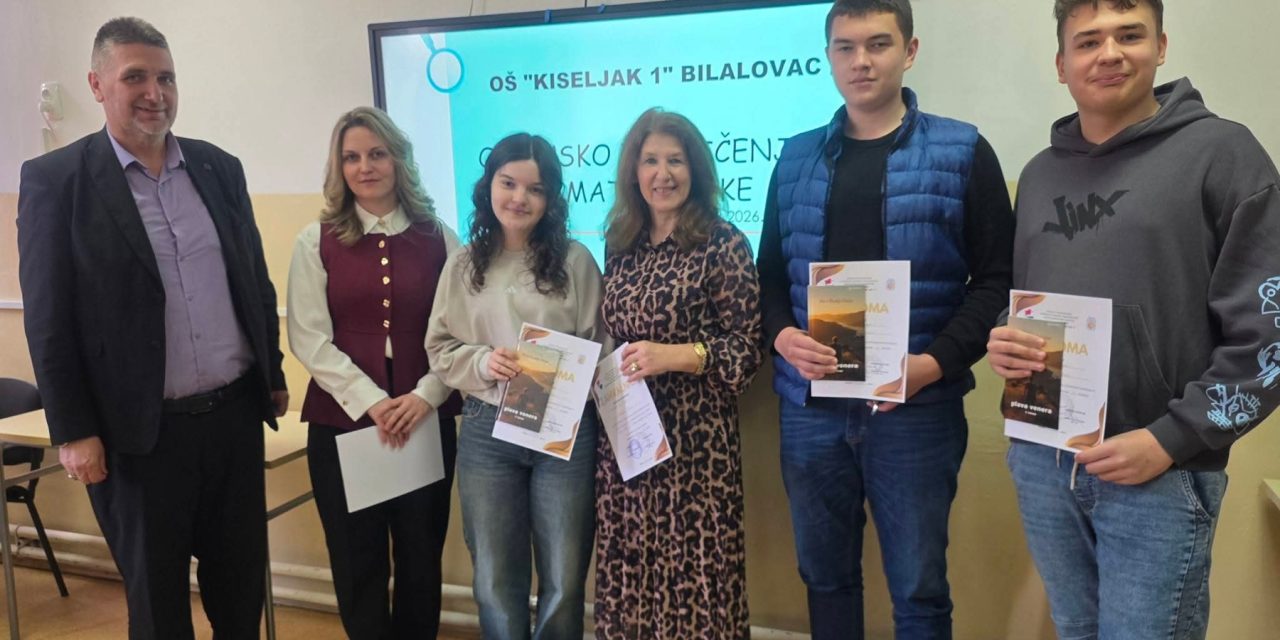 Uspjesi učenika OŠ „Kiseljak 1“ Bilalovac: nagrade na natjecanju „Perom do neovisnosti“ i održano općinsko natjecanje iz matematike