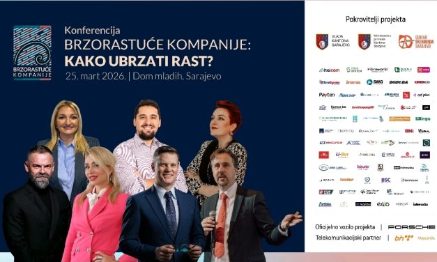 Više od 300 direktora i poduzetnika dolazi na konferenciju „Kako ubrzati rast?“ u Sarajevu