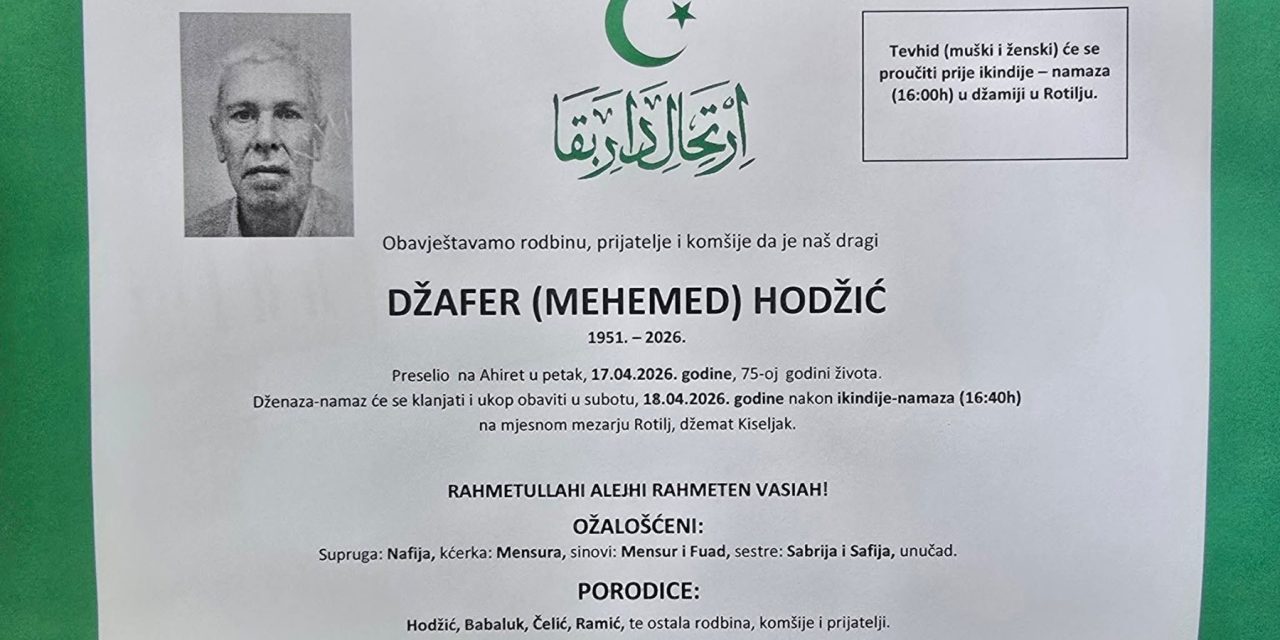 Preminuo je Džafer Hodžić