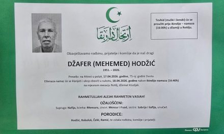 Preminuo je Džafer Hodžić