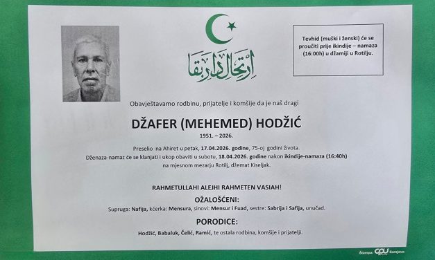 Preminuo je Džafer Hodžić
