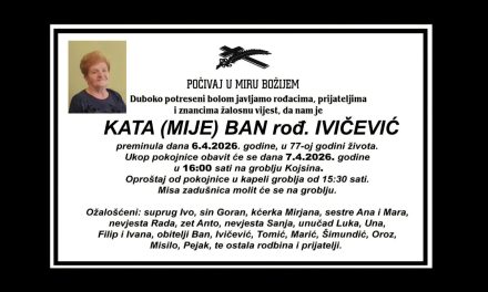 Preminula je Kata Ban, rođ. Ivičević
