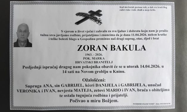 Preminuo je Zoran Bakula