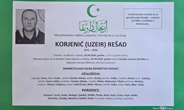 Preminuo je Korjenić Rešad