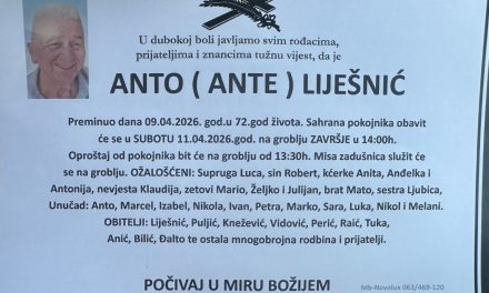 Preminuo je Anto Liješnić