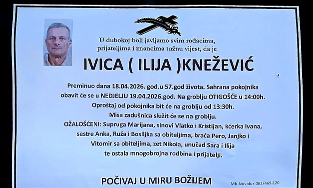 Preminuo je Ivica Knežević