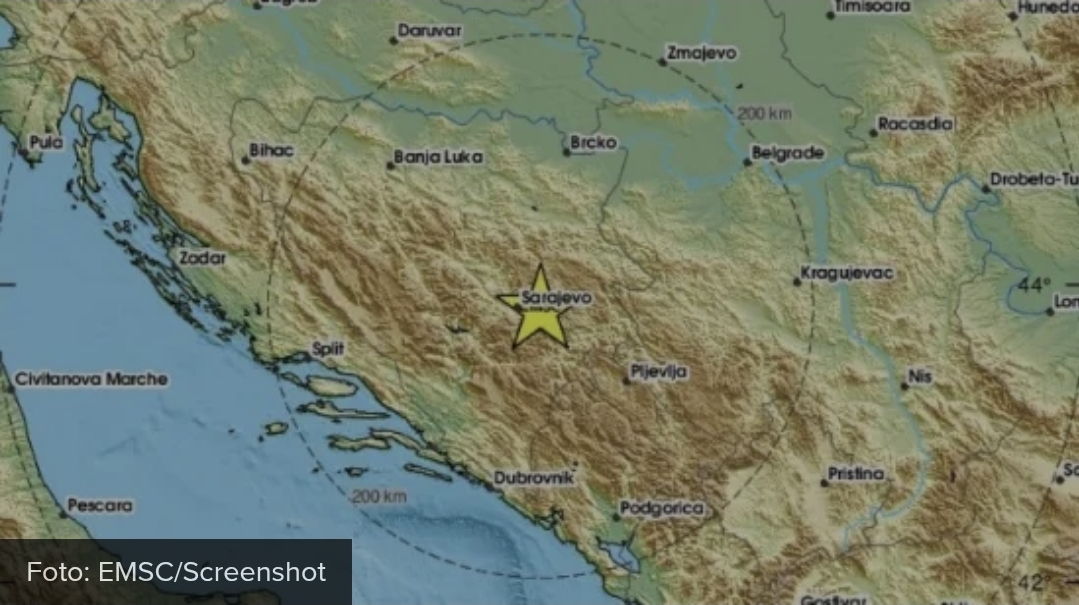 Snažan potres pogodio Sarajevo: ‘Kratko, ali kao da netko udara u bubnjeve’