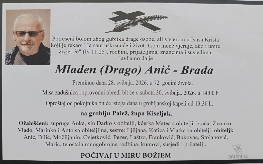 Preminuo je Mladen Anić – Brada