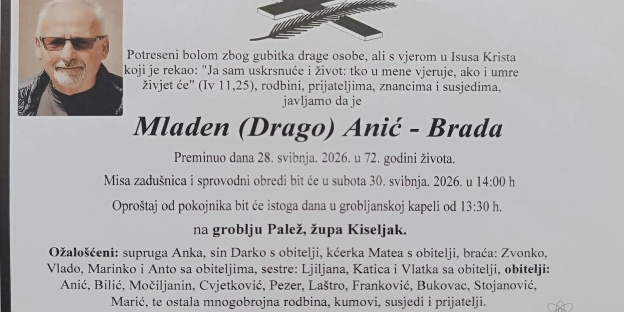 Preminuo je Mladen Anić – Brada