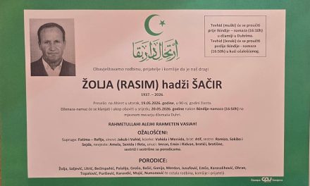 Preminuo je hadži Šačir Žolja