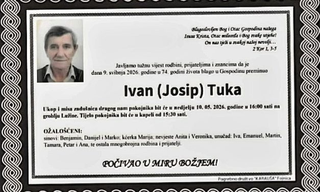Preminuo je Ivan Tuka
