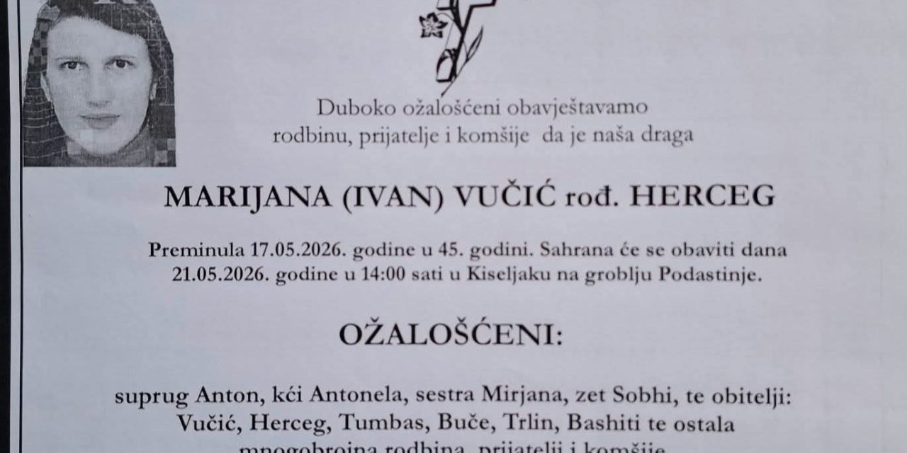 Preminula je Marijana Vučić, rođ Herceg
