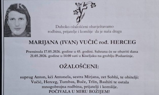 Preminula je Marijana Vučić, rođ Herceg
