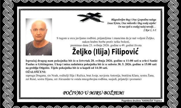 Preminuo je Željko Filipović