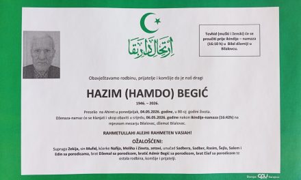 Preminuo je Hazim Begić