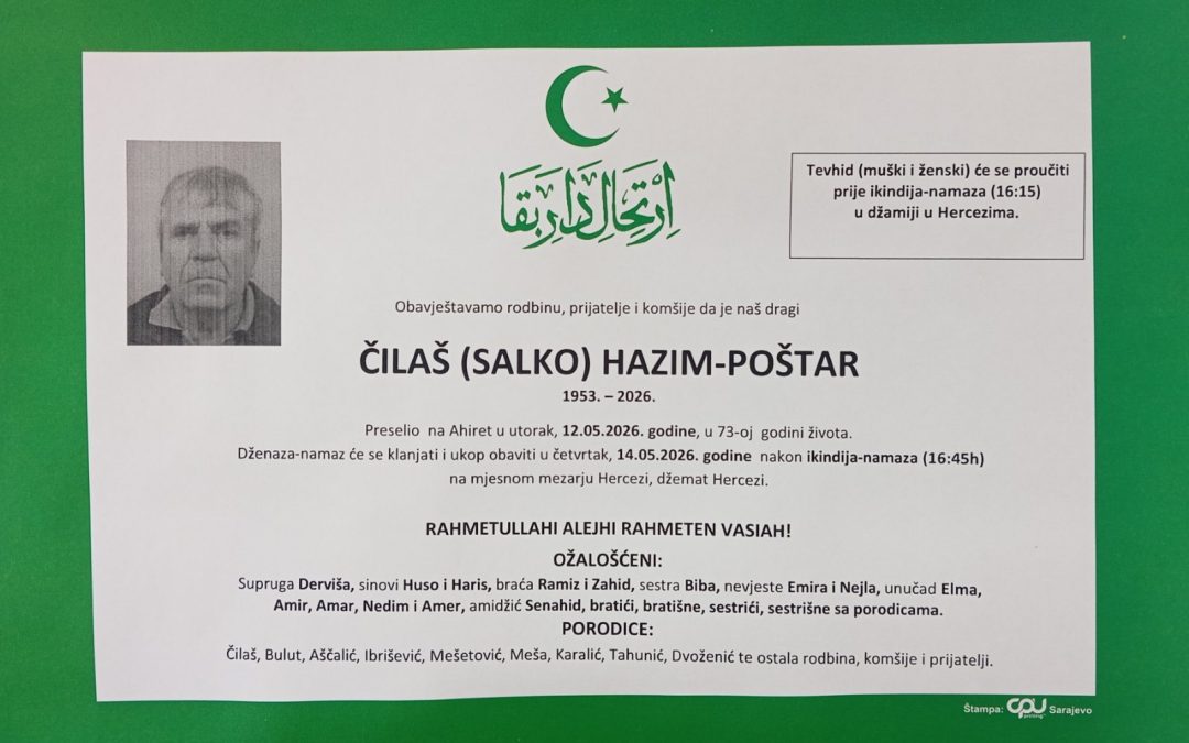 Preminuo je Čilaš Hazim – Poštar