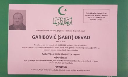 Preminuo je Đevad Garibović