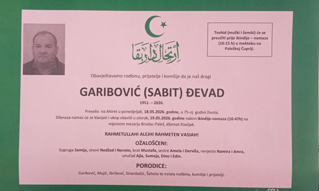 Preminuo je Đevad Garibović