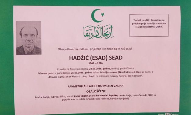 Preminuo je Sead Hadžić