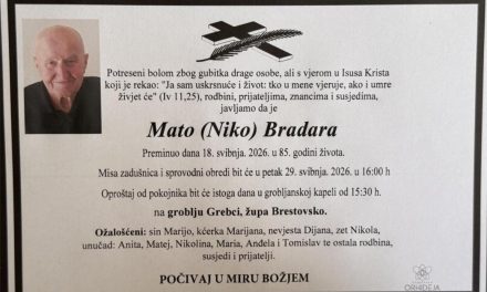 Preminuo je Mato Bradara
