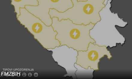 Stiže pogoršanje: U BiH za danas upaljen meteoalarm zbog grmljavinskog nevremena