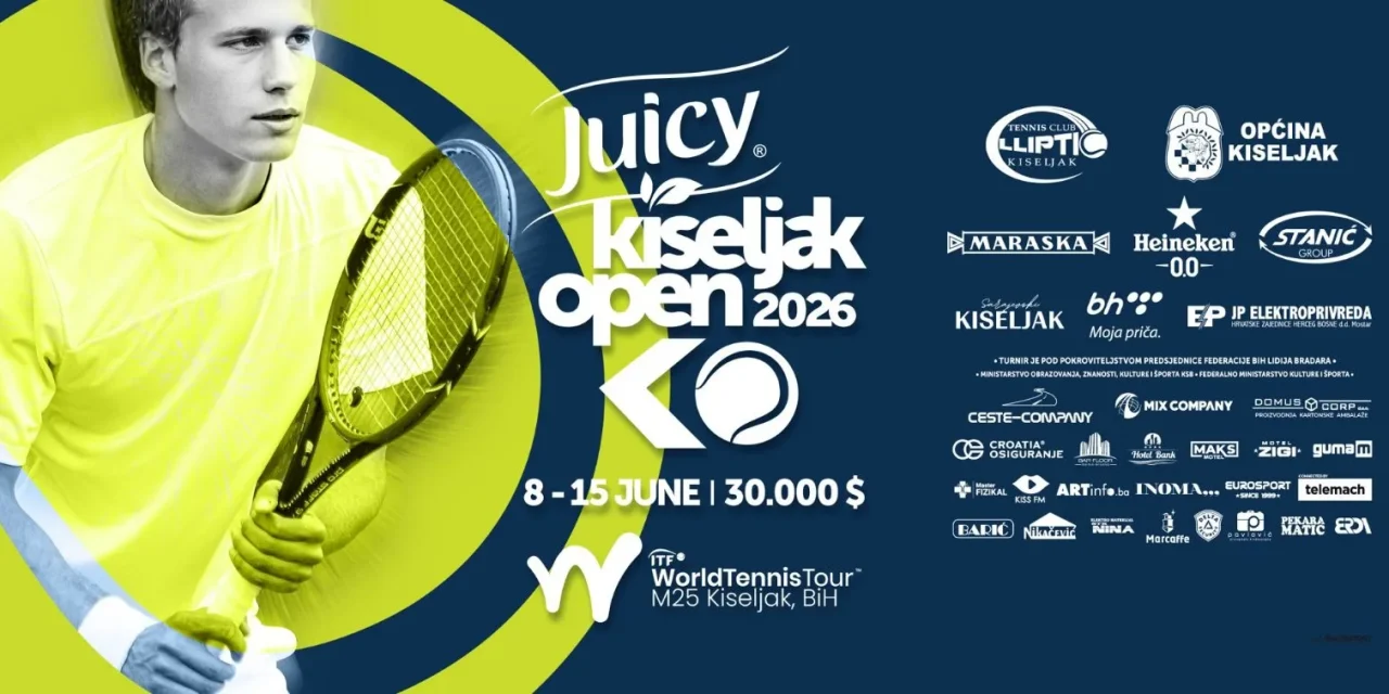 Kiseljak ponovno u središtu teniskog svijeta: Sve je spremno za 27. “Juicy Kiseljak open”