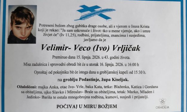 Preminuo je Velimir – Veco Vrljičak