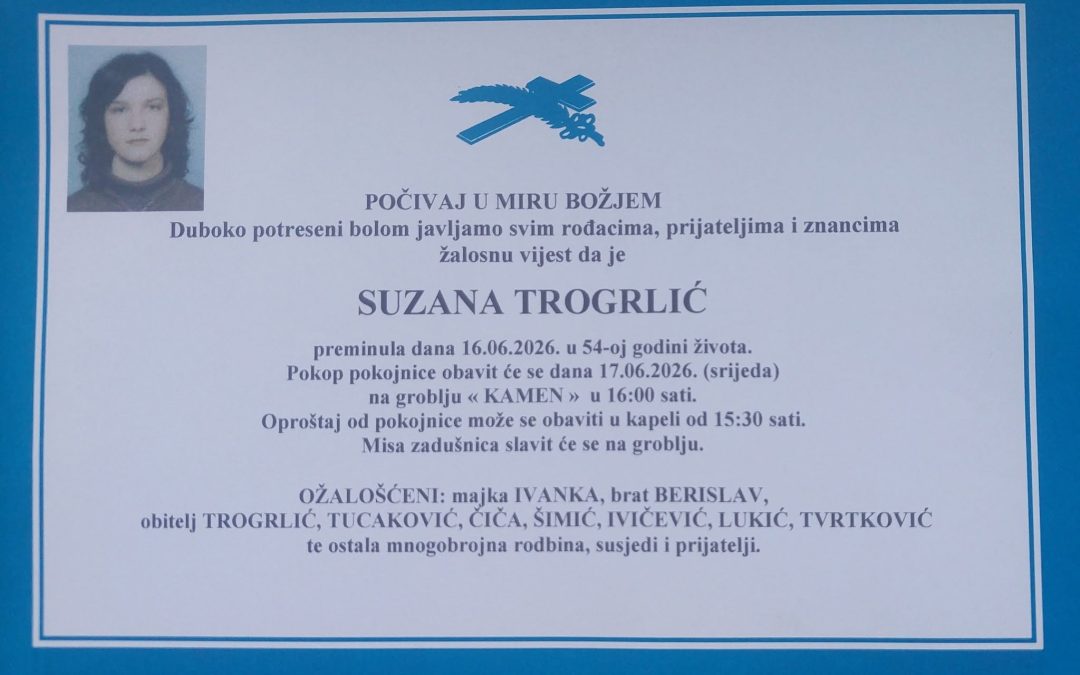 Preminula je Suzana Trogrlić