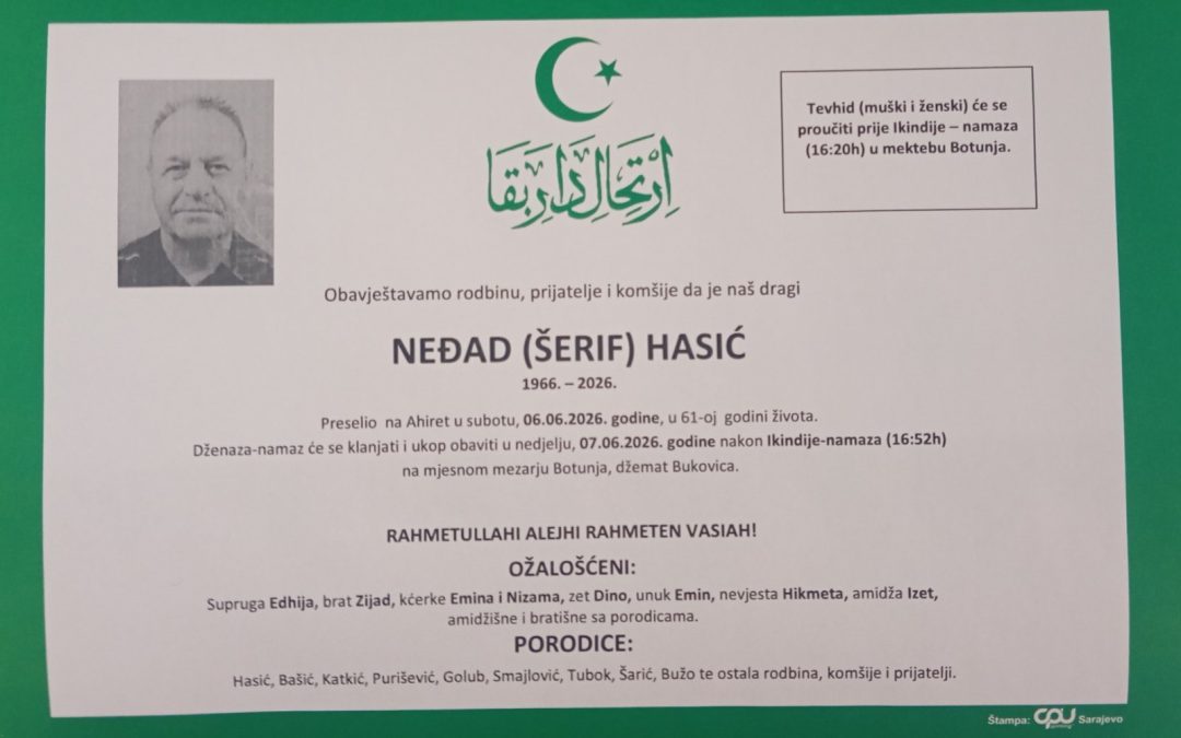 Preminuo je Neđad Hasić