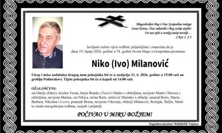 Preminuo je Niko Milanović