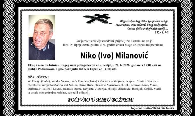 Preminuo je Niko Milanović
