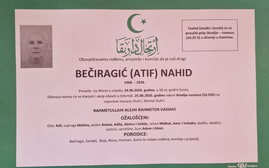 Preminuo je Nihad Bečiragić