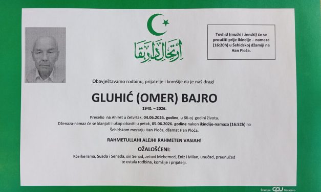 Preminuo je Bajro Gluhić