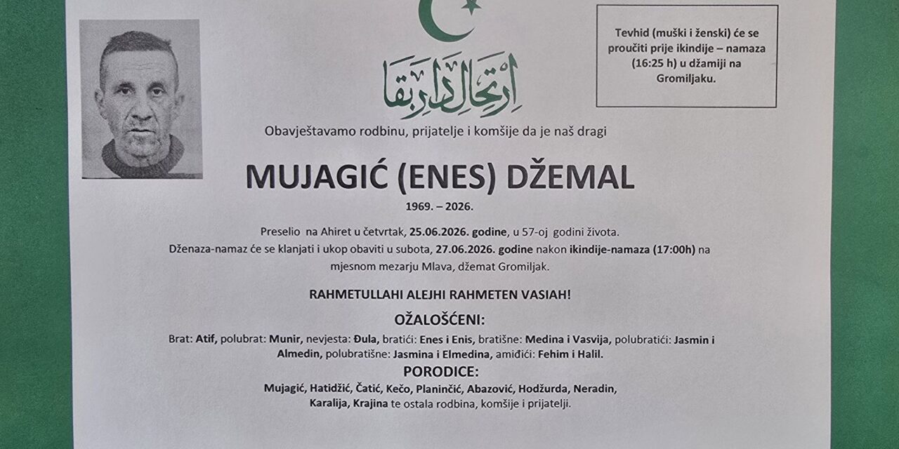 Preminuo je Džemal Mujagić