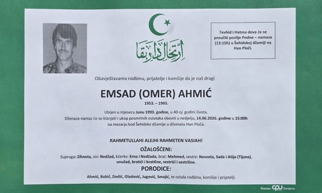 Ukop posmrtnih ostataka Emsad (Omer) Ahmić (ekshumacija)