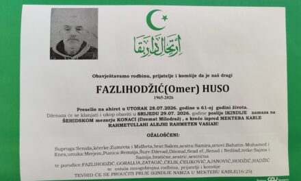 Preminuo je Huso Fazlihodžić
