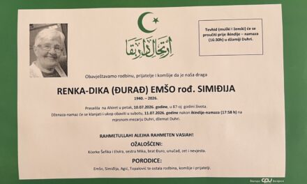 Preminula je Renka-Dika Emšo, rođ. Simiđija