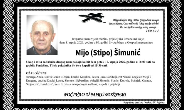 Preminuo je Mijo Šimunić