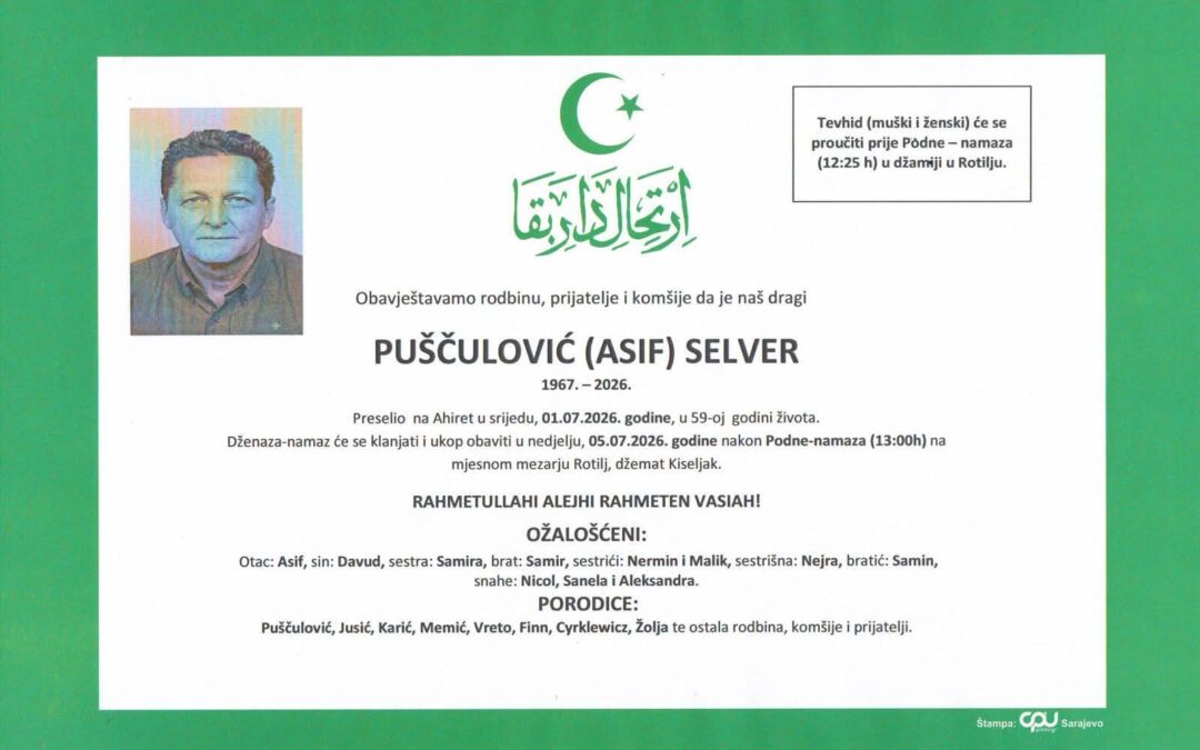 Preminuo je Selver Puščulović