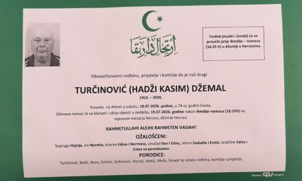 Preminuo je Džemal Turčinović