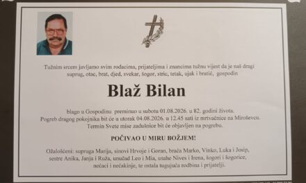 Preminuo je Blaž Bilan