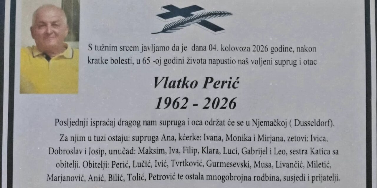 Preminuo je Vlatko Perić