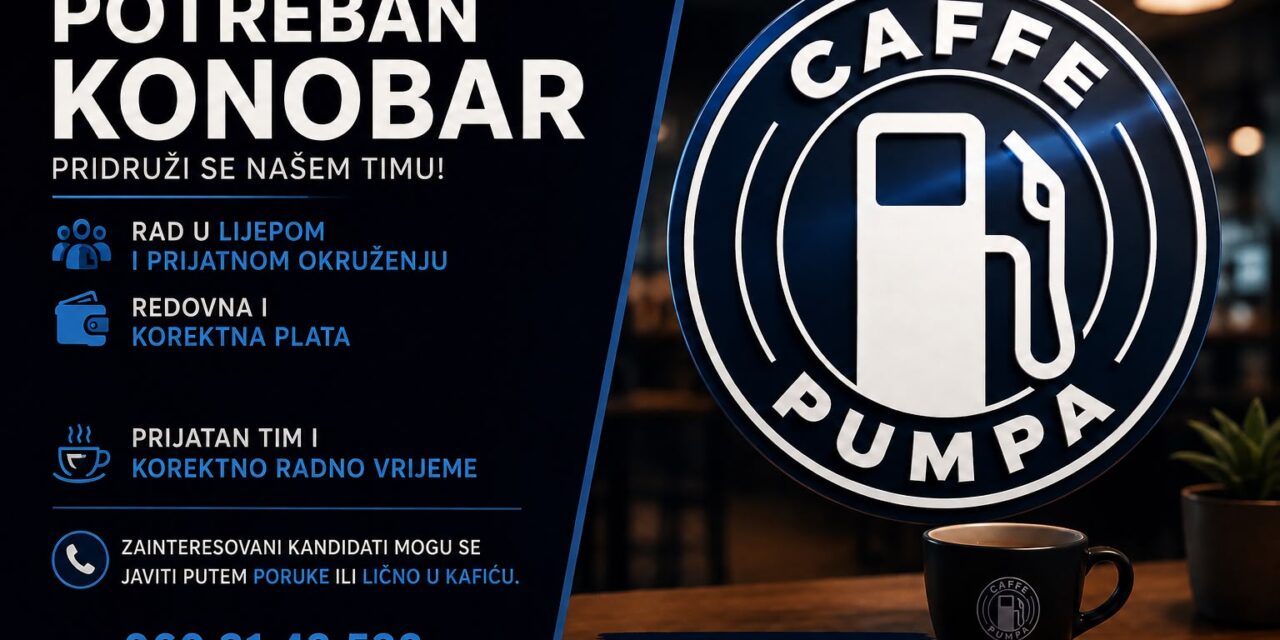 Caffe Pumpa u Kiseljaku zapošljava!