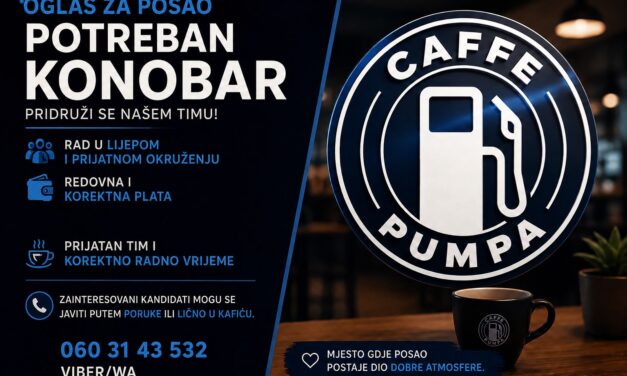 Caffe Pumpa u Kiseljaku zapošljava!