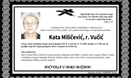 Preminula je Kata Miličević, rođ. Vučić