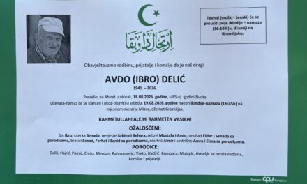Preminuo je Avdo Delić