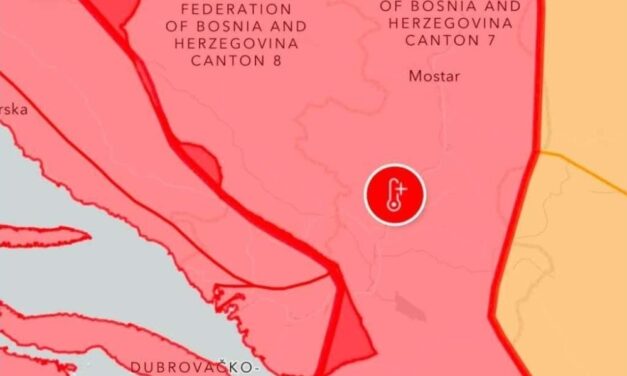 Crveni meteoalarm za Županiju Zapadnohercegovačku, temperature i do 42 stupnja