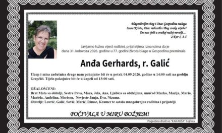 Preminula je Anđa Gerhards, rođ. Galić