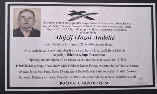 Preminuo je Alojz Anđelić